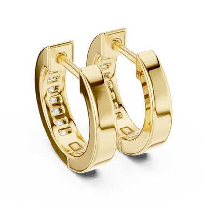 Channel Set Round Cut Lab Grown Diamond Huggie Earrings