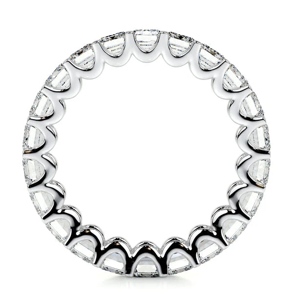 3.49 CTW Round Cut Moissanite Silver Half Eternity Set Wedding Band