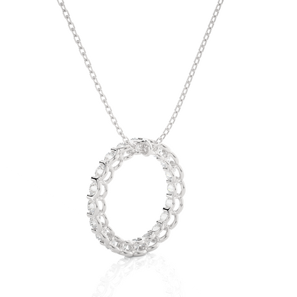 1.64 CTW Round Cut Lab Grown Diamond Gold Pendant