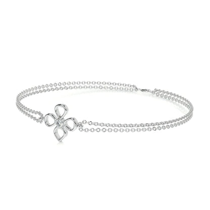 Round Cut Moissanite Silver Tennis Bracelet