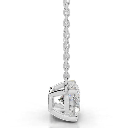 2 Ct Oval Cut Moissanite Silver Solitaire Pendant