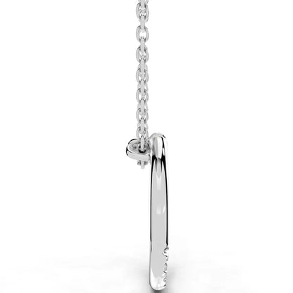0.1 CTW Round Cut Moissanite Silver Pendant