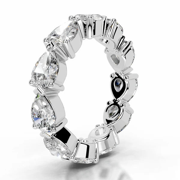 4.55 CTW Round Cut Moissanite Silver Wedding Band