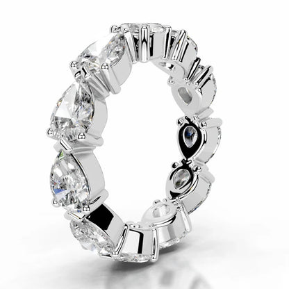 4.55 CTW Round Cut Moissanite Silver Wedding Band