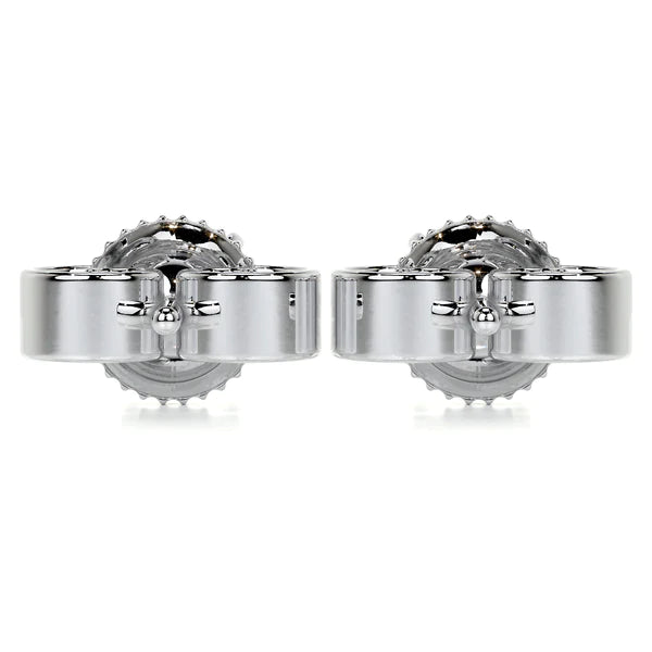 Princess Cut Moissanite Silver Earring