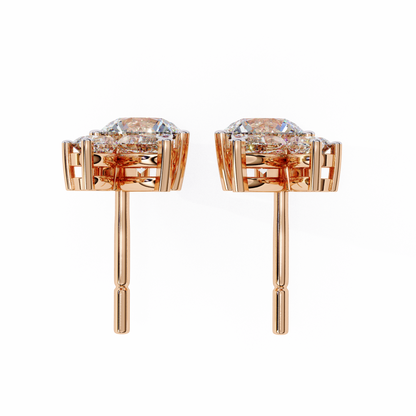 Round And Marquise Duo Studs