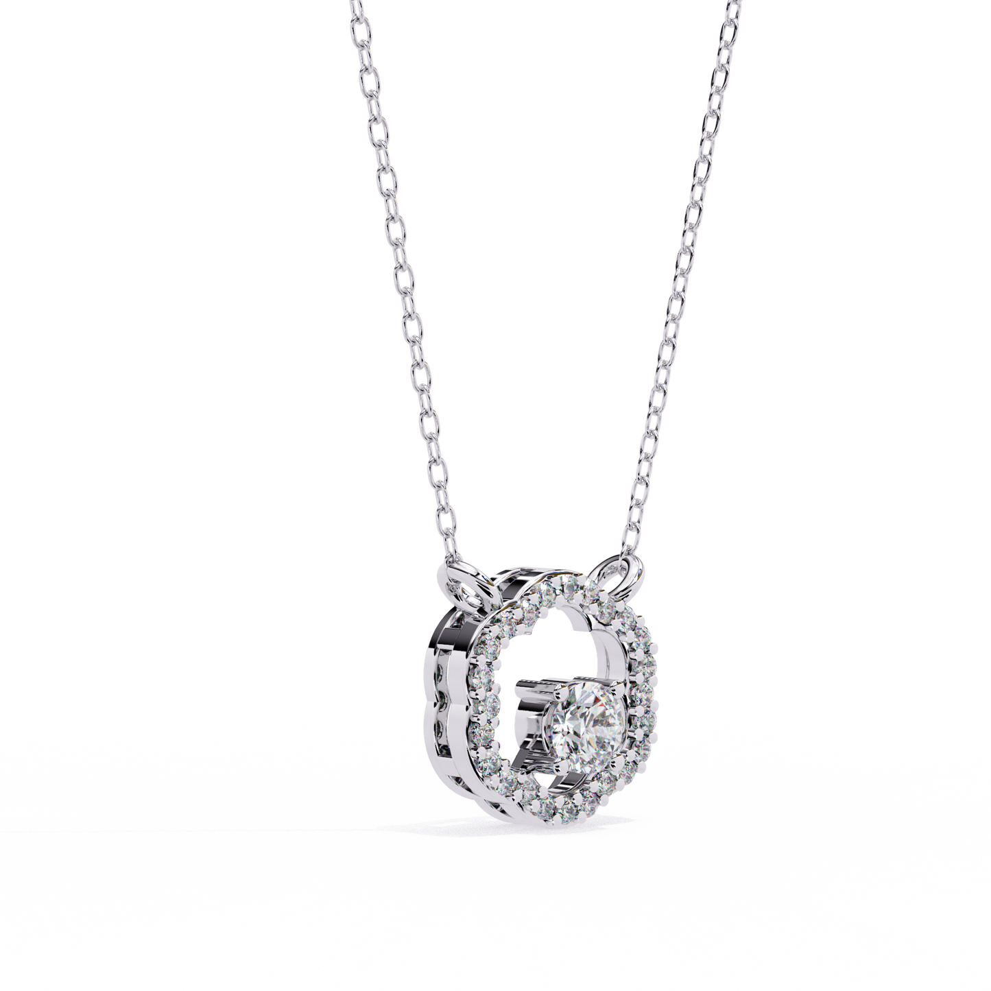 0.45 CTW Round Cut Lab Grown Diamond Pendant