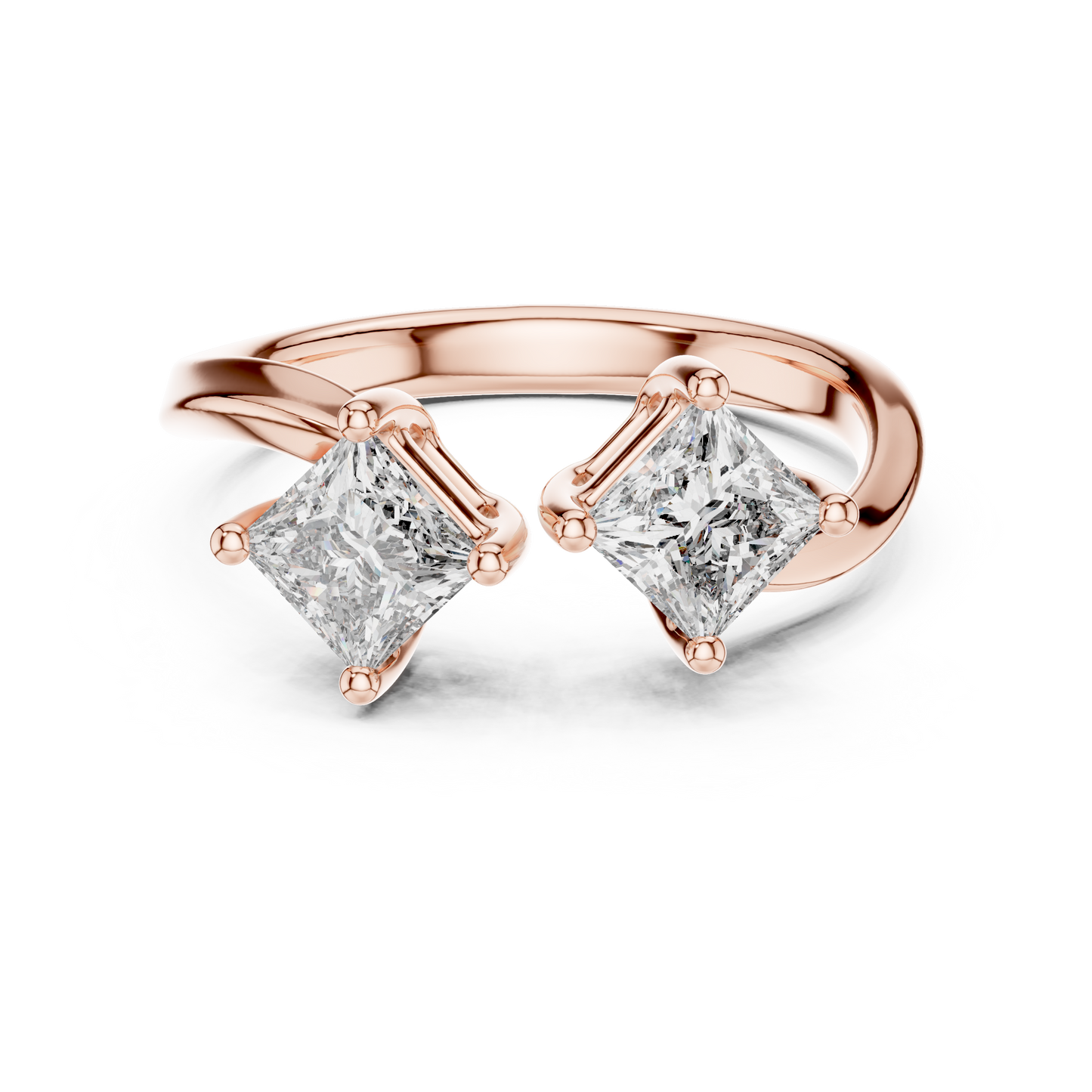 Princess Toi et Moi Lab Grown Diamond Ring