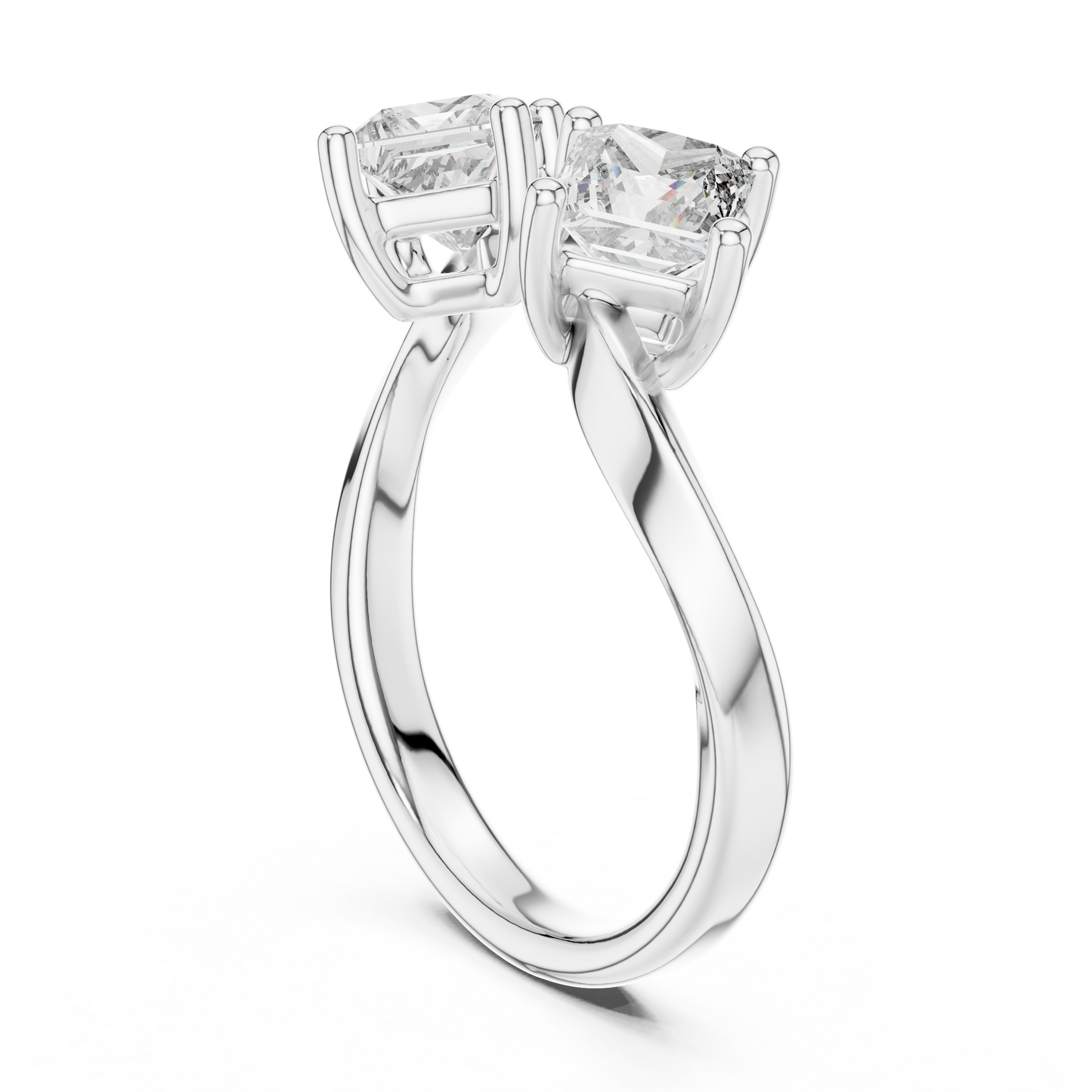 Princess Toi et Moi Lab Grown Diamond Ring