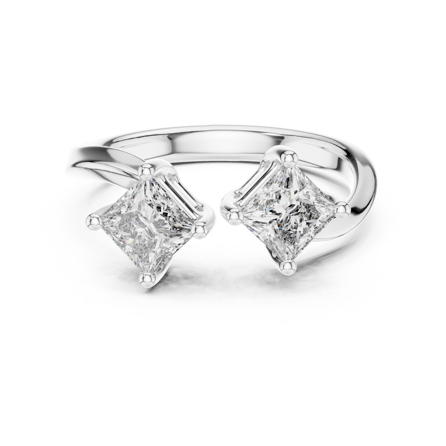 Princess Toi et Moi Lab Grown Diamond Ring