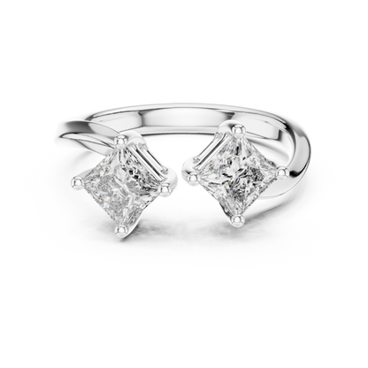 Princess Toi et Moi Lab Grown Diamond Ring