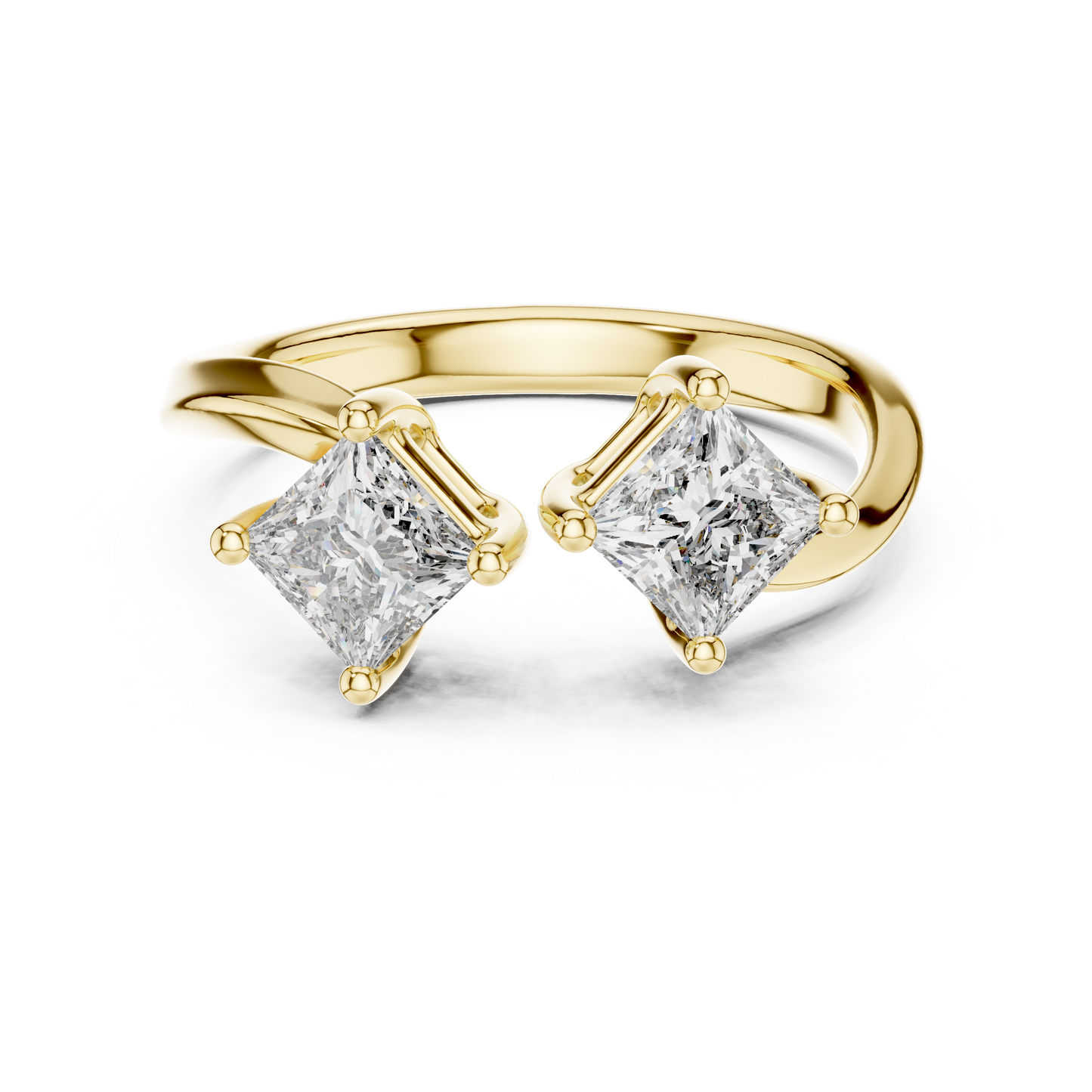 Princess Toi et Moi Lab Grown Diamond Ring