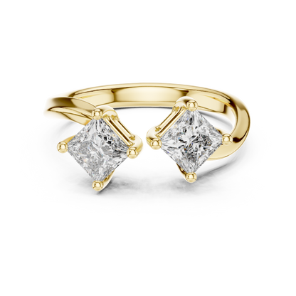 Princess Toi et Moi Lab Grown Diamond Ring
