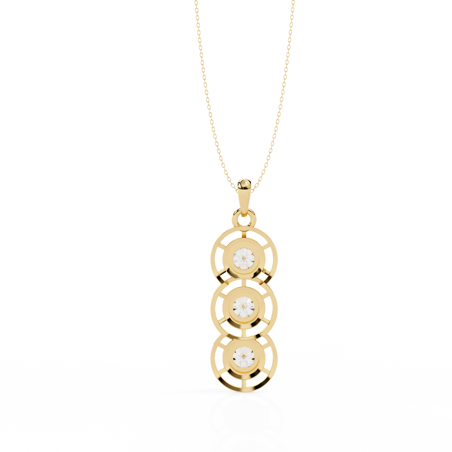 Three Stone Necklace