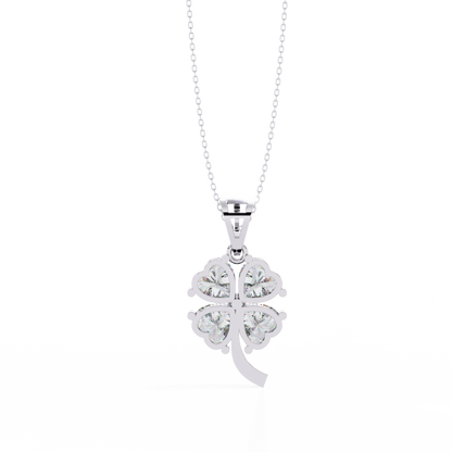 Heart Shape Cut Lab Grown Diamond Four Stone Pendant