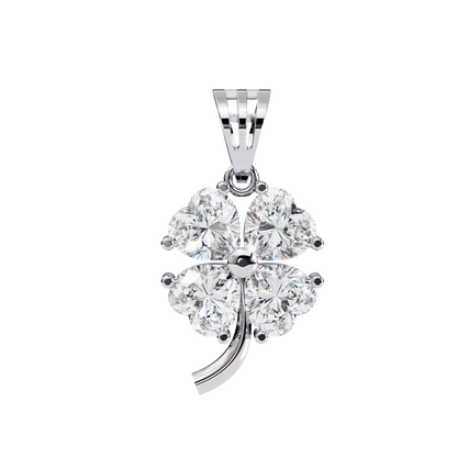 Heart Shape Cut Lab Grown Diamond Four Stone Pendant