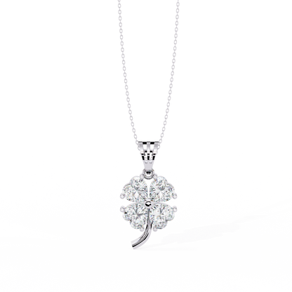 Heart Shape Cut Lab Grown Diamond Four Stone Pendant