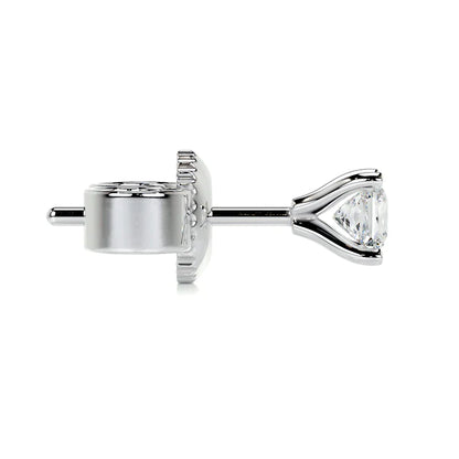 Princess Cut Moissanite Silver Earring