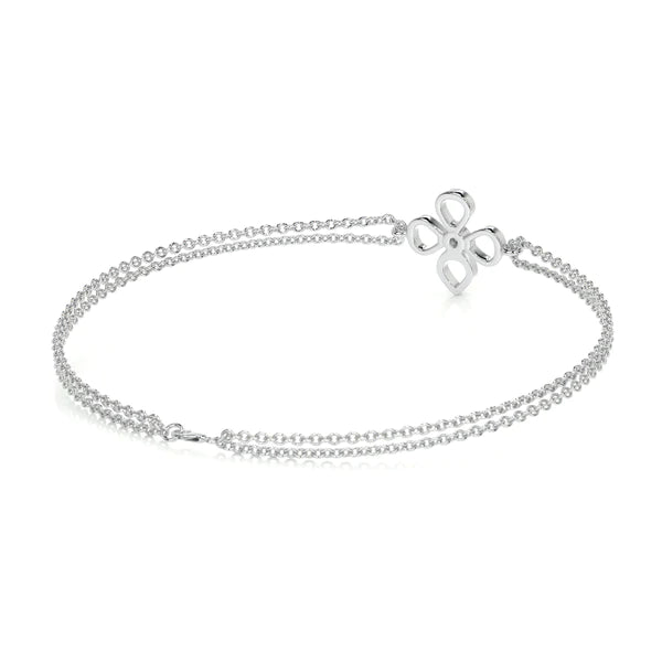 Round Cut Moissanite Silver Tennis Bracelet