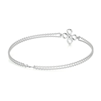 Round Cut Moissanite Silver Tennis Bracelet