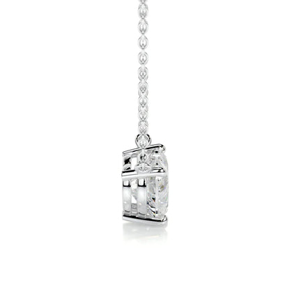 2.0 Ct Heart Cut Moissanite Silver Solitaire Pendant