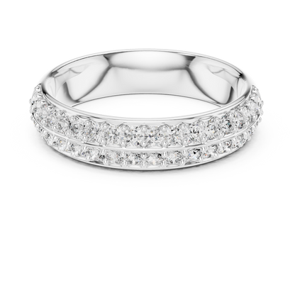 Double Row Lab Grown Diamond Wedding Ring