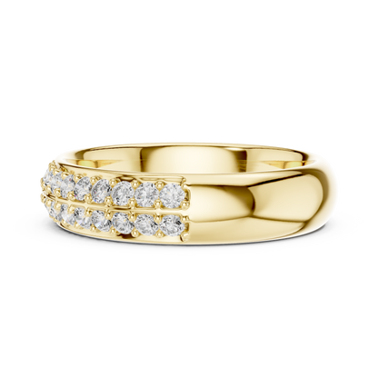 Double Row Lab Grown Diamond Wedding Ring