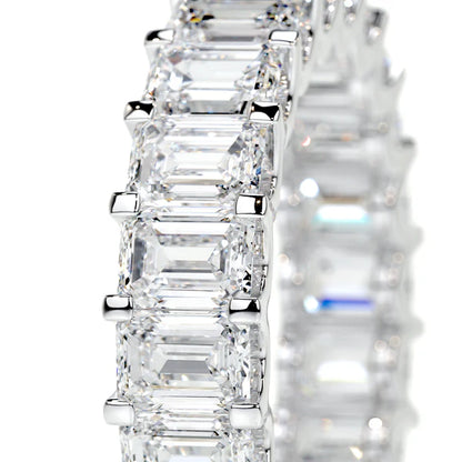 3.49 CTW Round Cut Moissanite Silver Half Eternity Set Wedding Band