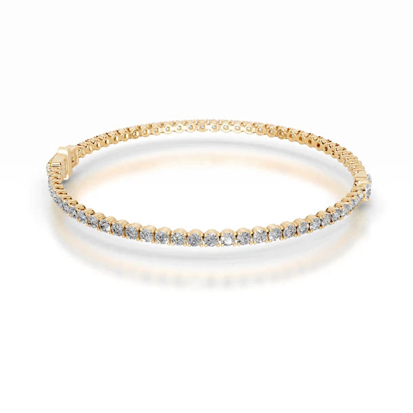 Pear Cut Moissanite Silver Tennis Bracelet