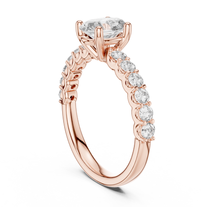 Oval Lab Grown Diamond Engagement Ring in 14K Yellow Gold