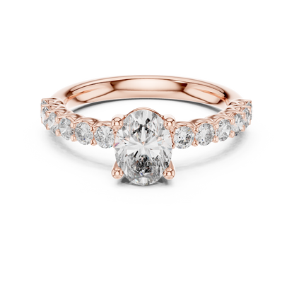 Oval Lab Grown Diamond Engagement Ring in 14K Yellow Gold