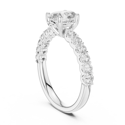 Oval Lab Grown Diamond Engagement Ring in 14K Yellow Gold
