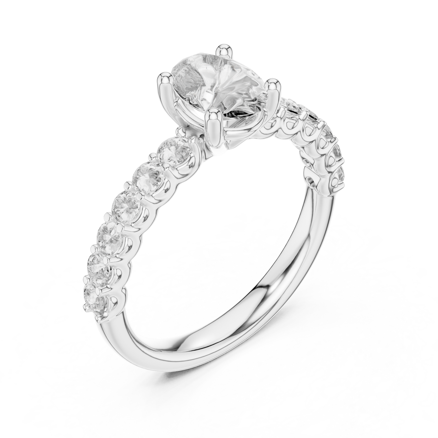 Oval Lab Grown Diamond Engagement Ring in 14K Yellow Gold