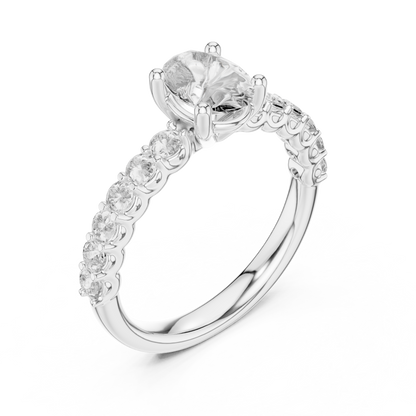 Oval Lab Grown Diamond Engagement Ring in 14K Yellow Gold