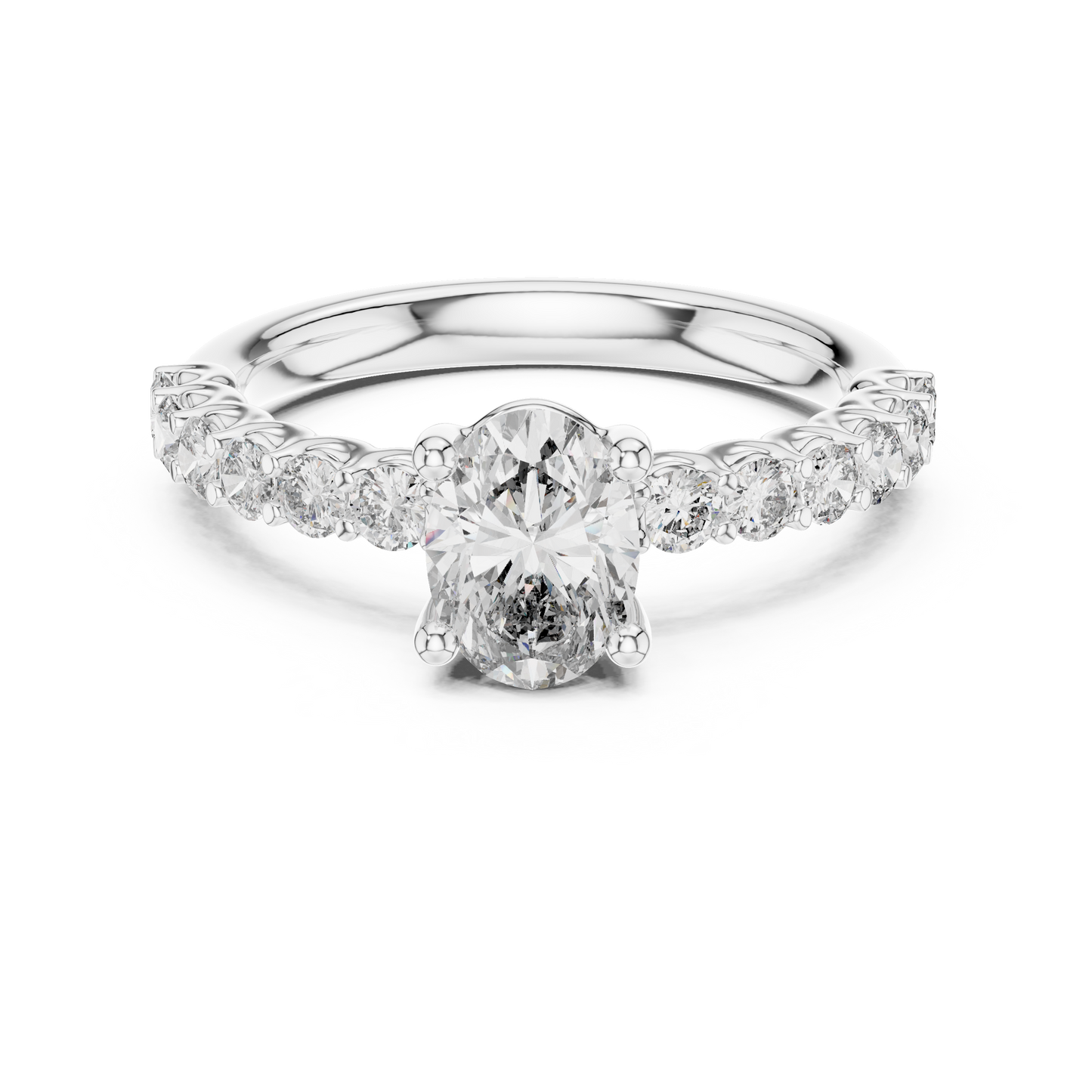 Oval Lab Grown Diamond Engagement Ring in 14K Yellow Gold