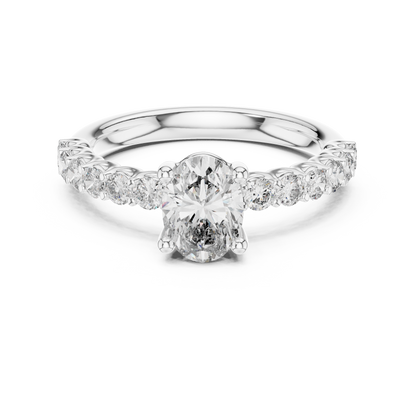 Oval Lab Grown Diamond Engagement Ring in 14K Yellow Gold