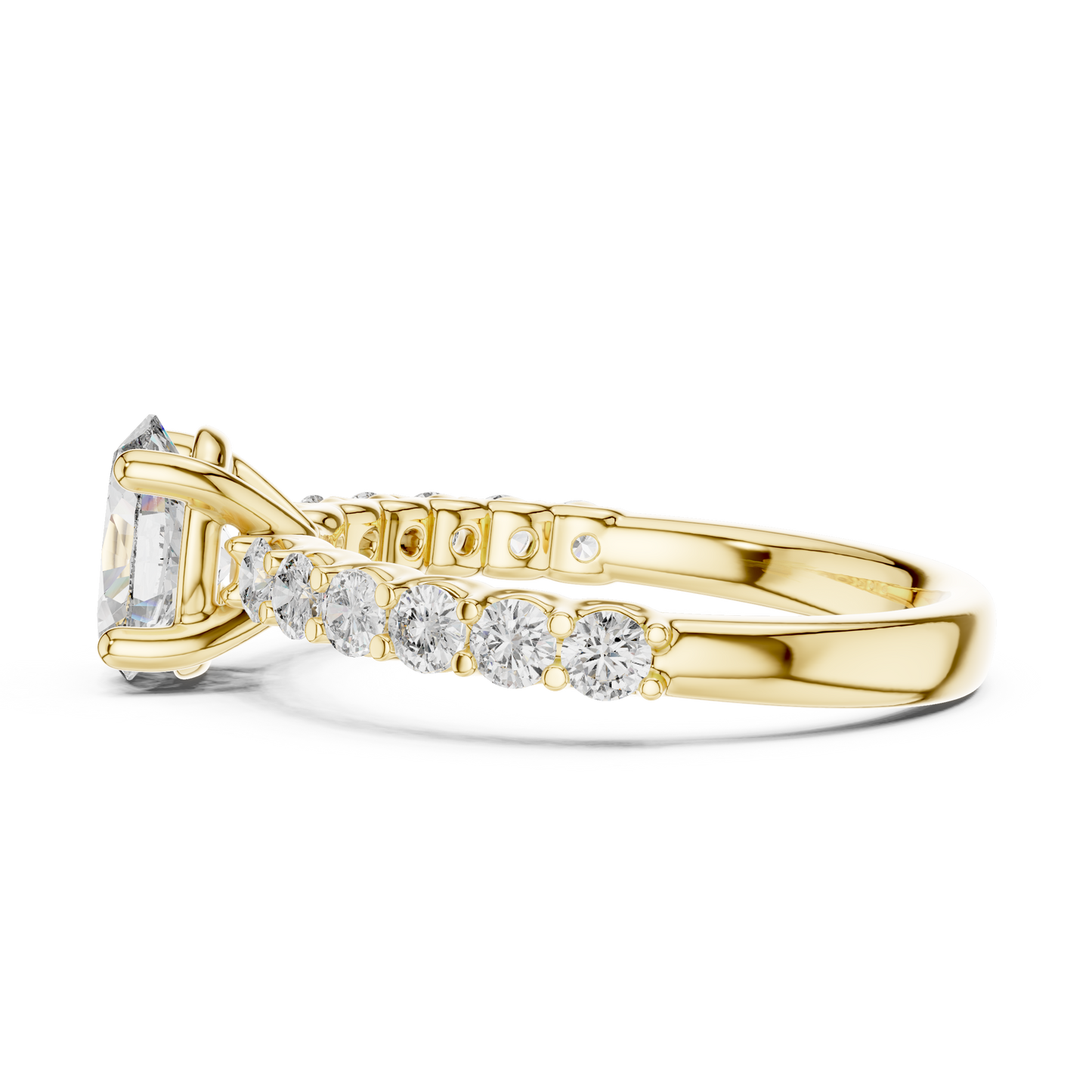 Oval Lab Grown Diamond Engagement Ring in 14K Yellow Gold