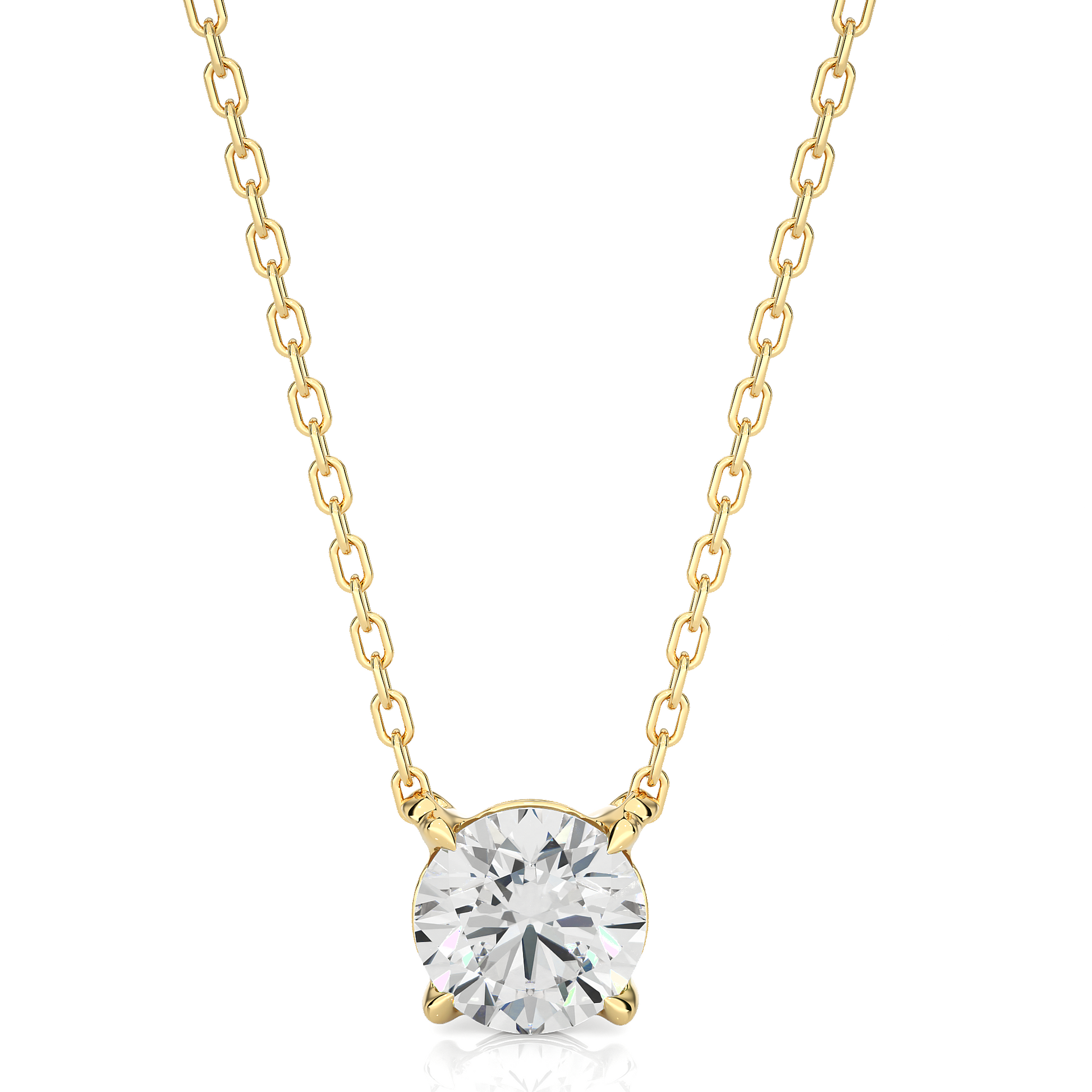 1.03 CT Round F/VS Lab Grown Diamond Solitaire Pendant