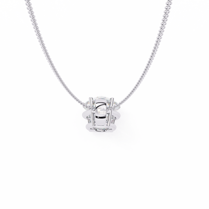 2.06 CT Pear Cut Lab Grown Diamond Four Prong Pendant