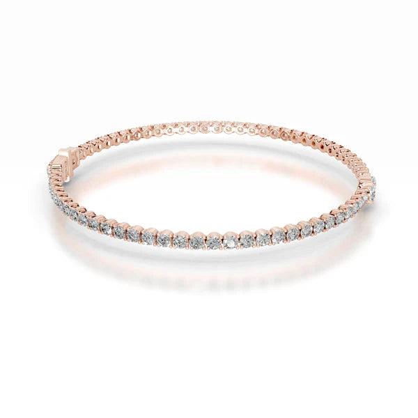 Pear Cut Moissanite Silver Tennis Bracelet