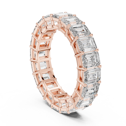 Emerald Cut Lab Grown Diamond Eternity Band