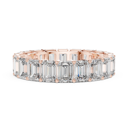 Emerald Cut Lab Grown Diamond Eternity Band