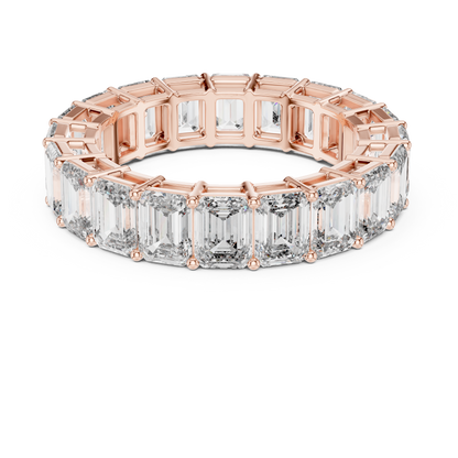 Emerald Cut Lab Grown Diamond Eternity Band