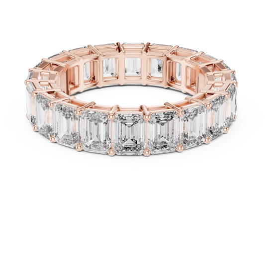 Emerald Cut Lab Grown Diamond Eternity Band