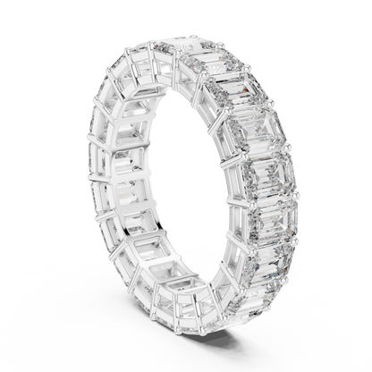 Emerald Cut Lab Grown Diamond Eternity Band