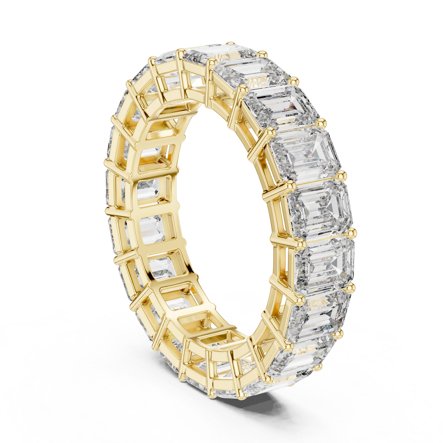 Emerald Cut Lab Grown Diamond Eternity Band