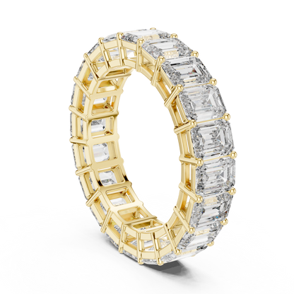 Emerald Cut Lab Grown Diamond Eternity Band