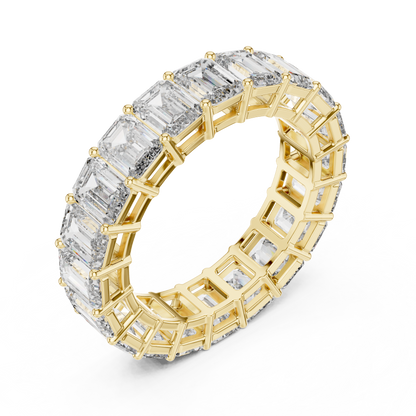 Emerald Cut Lab Grown Diamond Eternity Band