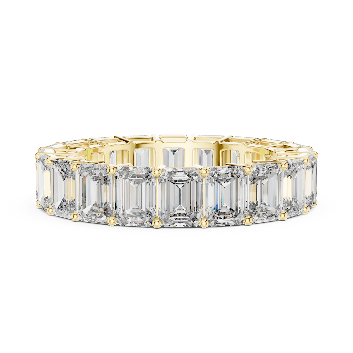 Emerald Cut Lab Grown Diamond Eternity Band