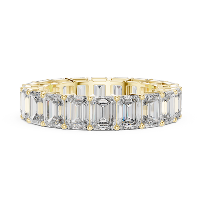 Emerald Cut Lab Grown Diamond Eternity Band